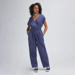 Sleeveless Denim Jumpsuit - Past Season - Women's 9 Sleeveless Denim Jumpsuit - Past Season - Women's -Chic Clothing Store AZU