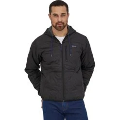 Patagonia Diamond Quilted Bomber Hooded Jacket - Men's -Chic Clothing Store BK 31