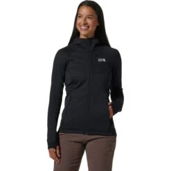 Mountain Hardwear Polartec Power Grid Full-Zip Hooded Jacket - Women's -Chic Clothing Store BLA 32