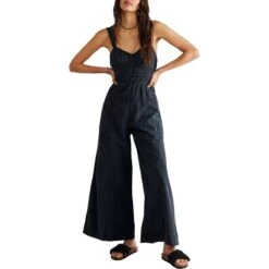 FREE PEOPLE After All Rouched Jumpsuit - Women's -Chic Clothing Store BLA 54