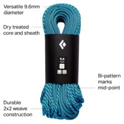 Black Diamond 9.6mm Dry Bi-Pattern Rope 15 Black Diamond 9.6mm Dry Bi-Pattern Rope -Chic Clothing Store BLU D6
