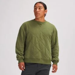Quilted Crew Sweatshirt - Men's -Chic Clothing Store JUN