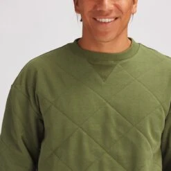Quilted Crew Sweatshirt - Men's -Chic Clothing Store JUN D3
