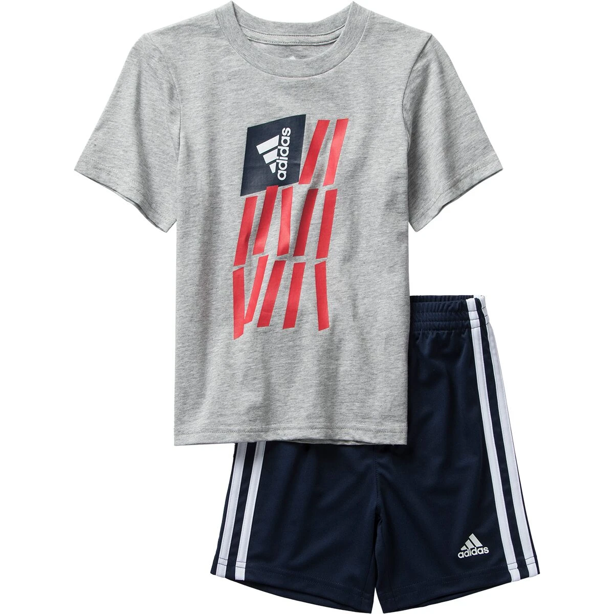 ADIDAS Cotton Graphic Tee Short Set - Toddler Boys' 4 ADIDAS Cotton Graphic Tee Short Set - Toddler Boys' - Image 2