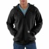 Carhartt Midweight Full-Zip Hooded Sweatshirt - Men's -Chic Clothing Store MFZBLK