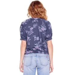 Dark Floral Raglan Top - Women's