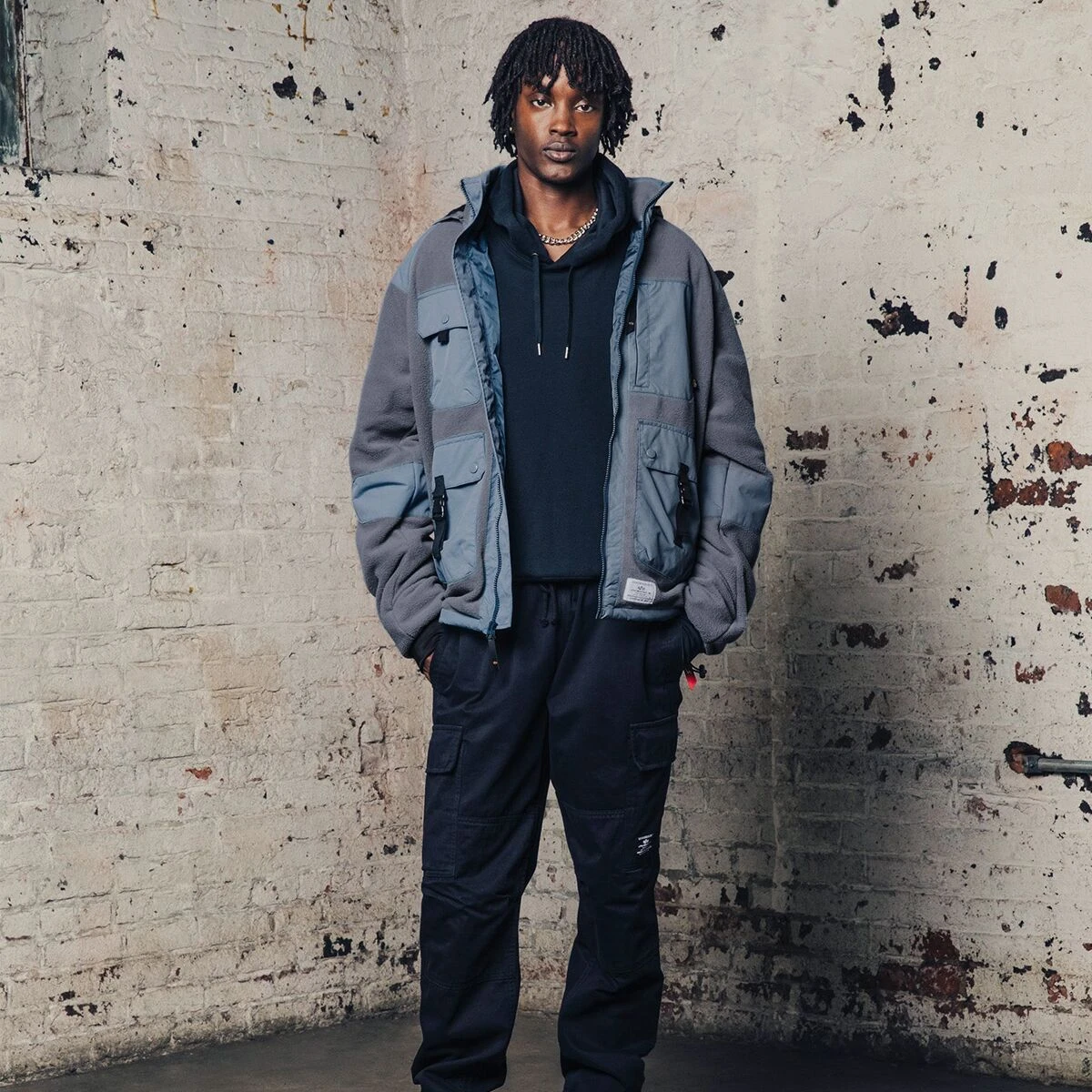 Alpha Industries Mixed Media Fleece Full-Zip Hoodie - Men's 6 Alpha Industries Mixed Media Fleece Full-Zip Hoodie - Men's - Image 4