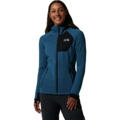 Mountain Hardwear Polartec Power Grid Full-Zip Hooded Jacket - Women's -Chic Clothing Store VINBLUHEA